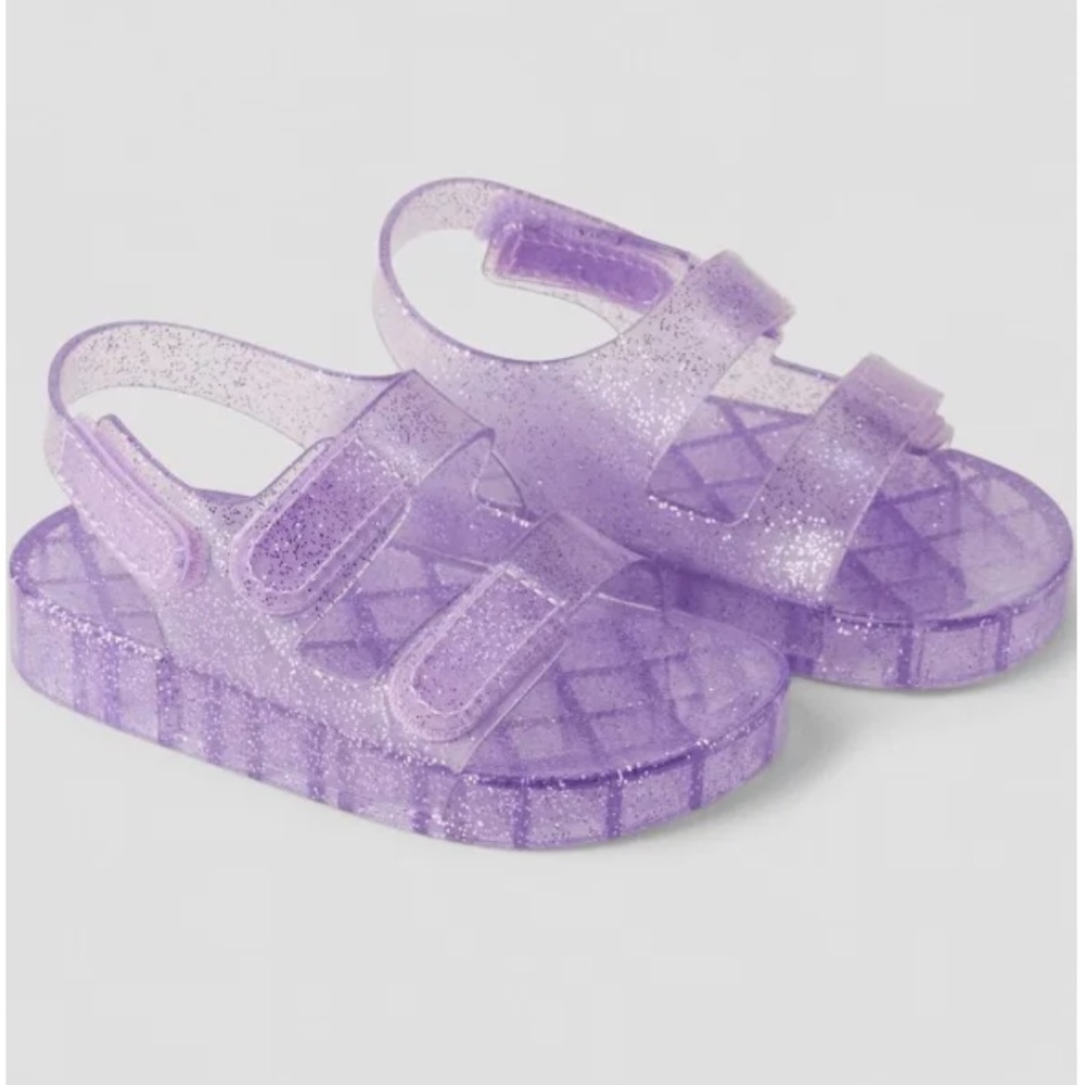 Purple Sparkle Toddler Jelly Sandals